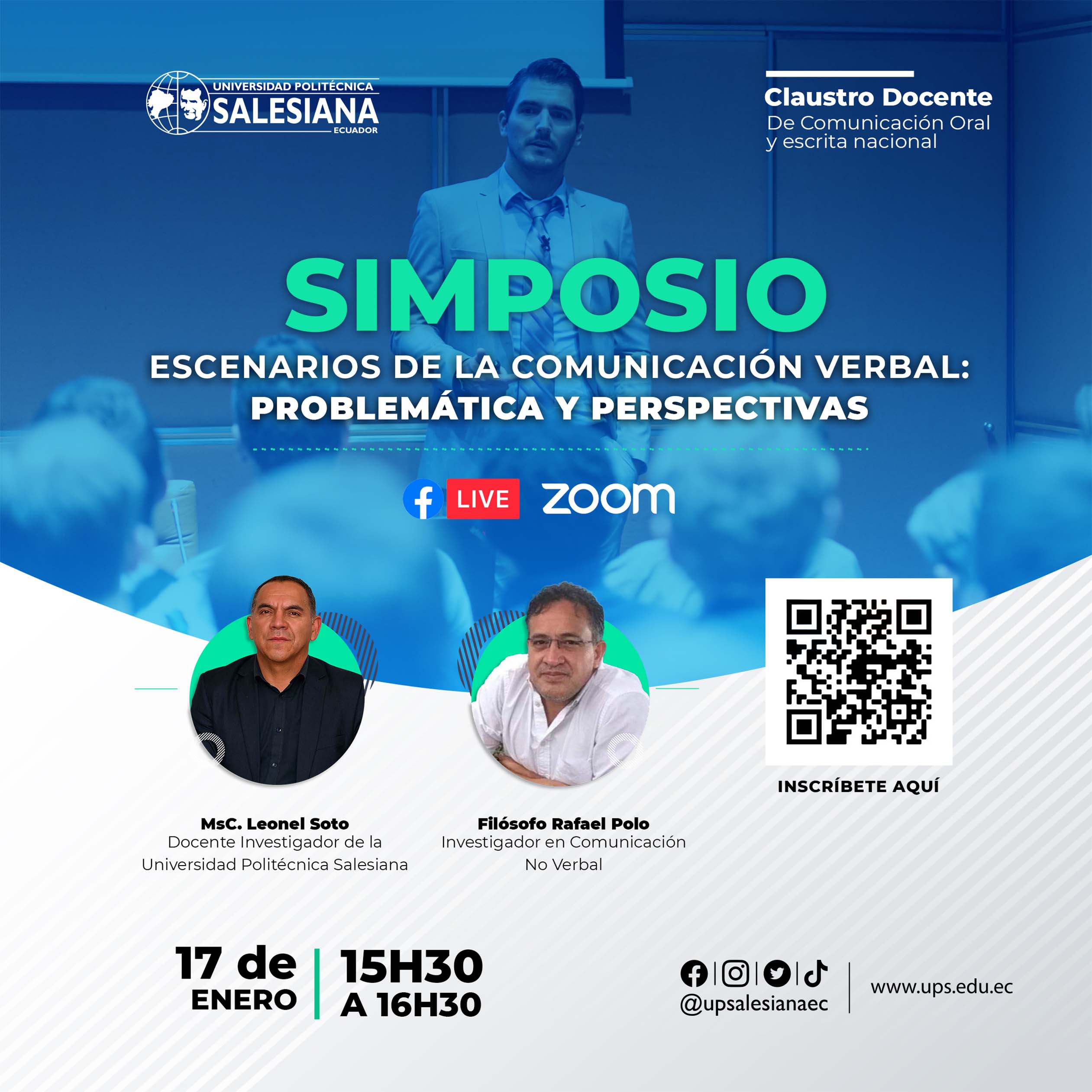 Afiche del Simposio: Escenarios de la comunicación verbal. Problemática y perspectivas