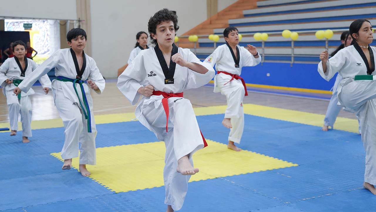 Exhibición del club de taekwondo Dojo Álvarez