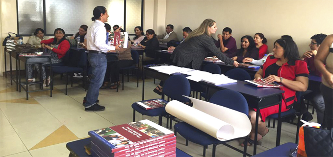 UPS-Guayaquil English teachers during the training sessions