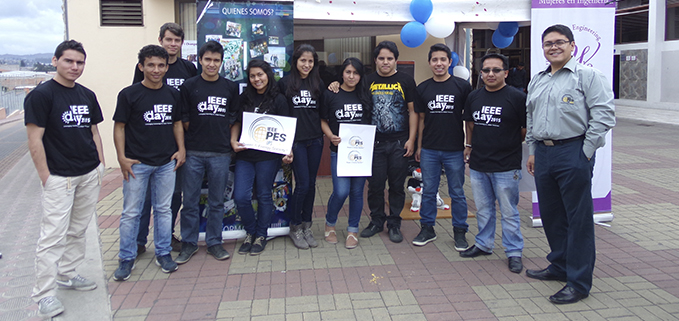 Integrantes de la Rama IEEE de la UPS - sede Cuenca.