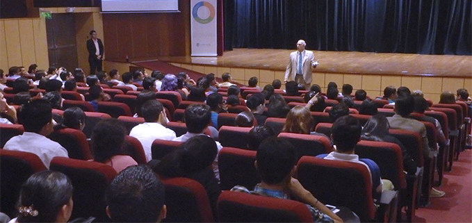 Carlos Rossi, PhD, during his talk