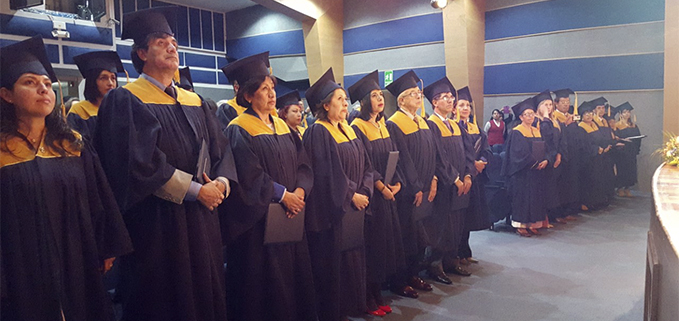 The university choir during the ceremony