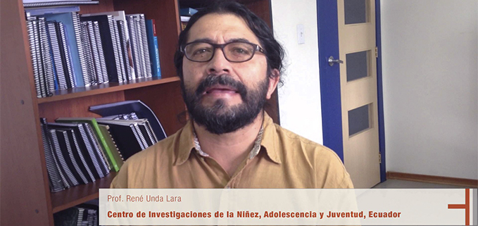 René Unda Lara Director del Centro de Investigación de la Niñez, Adolescencia y Juventud y editor de la Revista Científica de la UPS Universitas