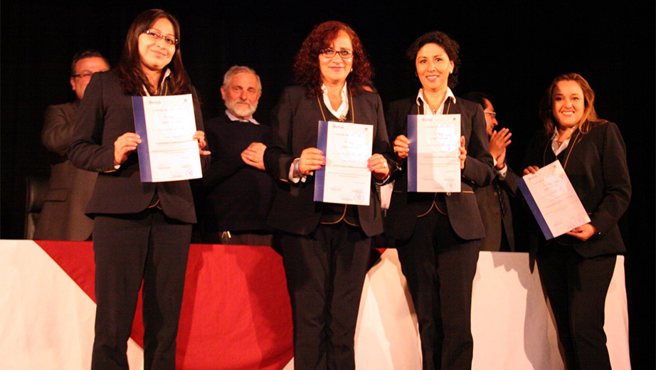 Administrative staff in Quito: Anita Yanqui, Sandra Logroño, Jackeline Hidalgo and María Elena Cevallos