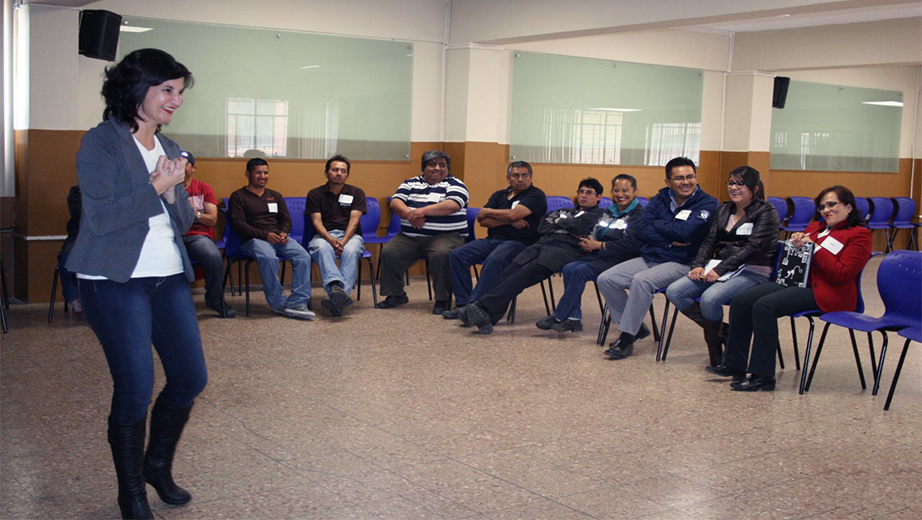 María Eugenia Barros en la charla 