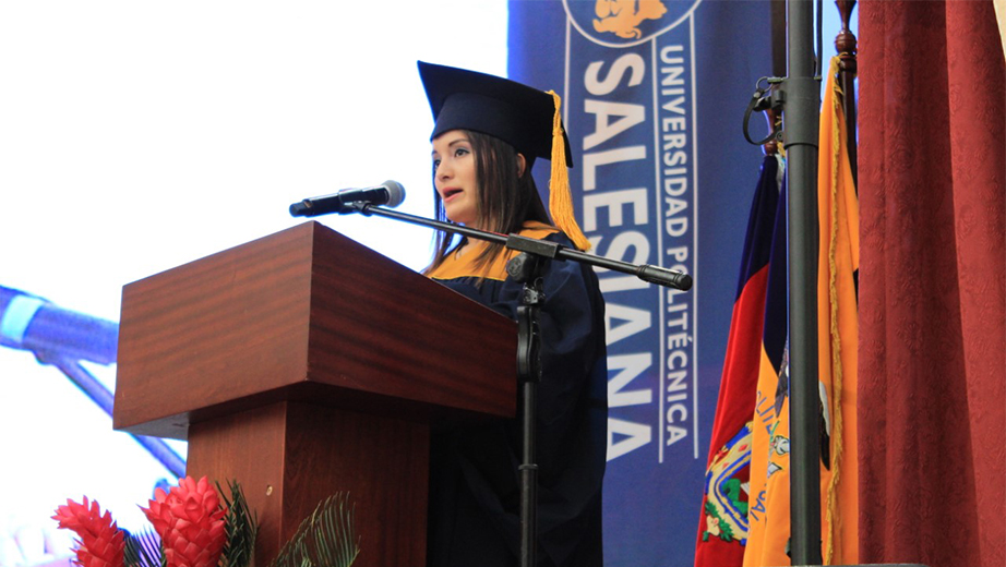 Viviana Calderón during her speech