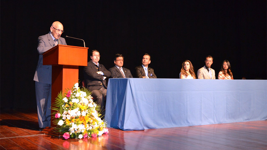 Padre Javier Herrán Gómez, Rector de la UPS en el discurso de orden