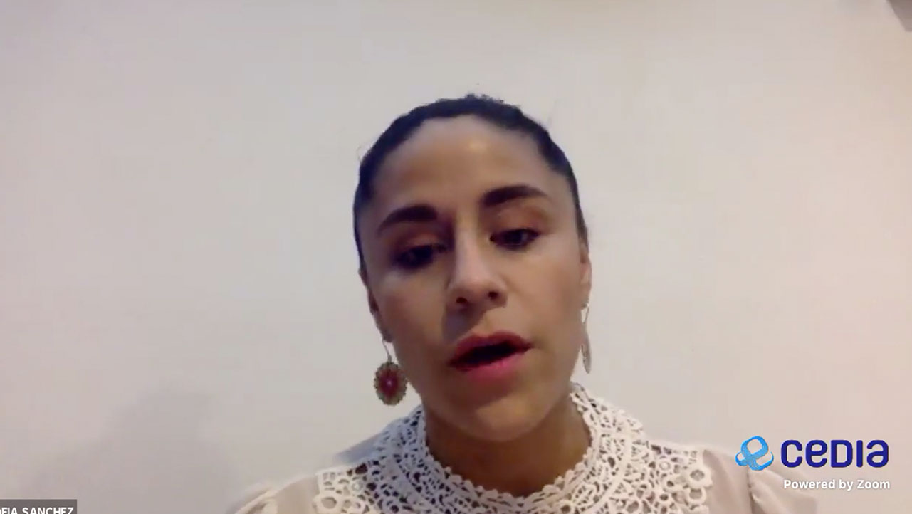 Sofía Sánchez, jugadora de Carneras UPS durante su intervención