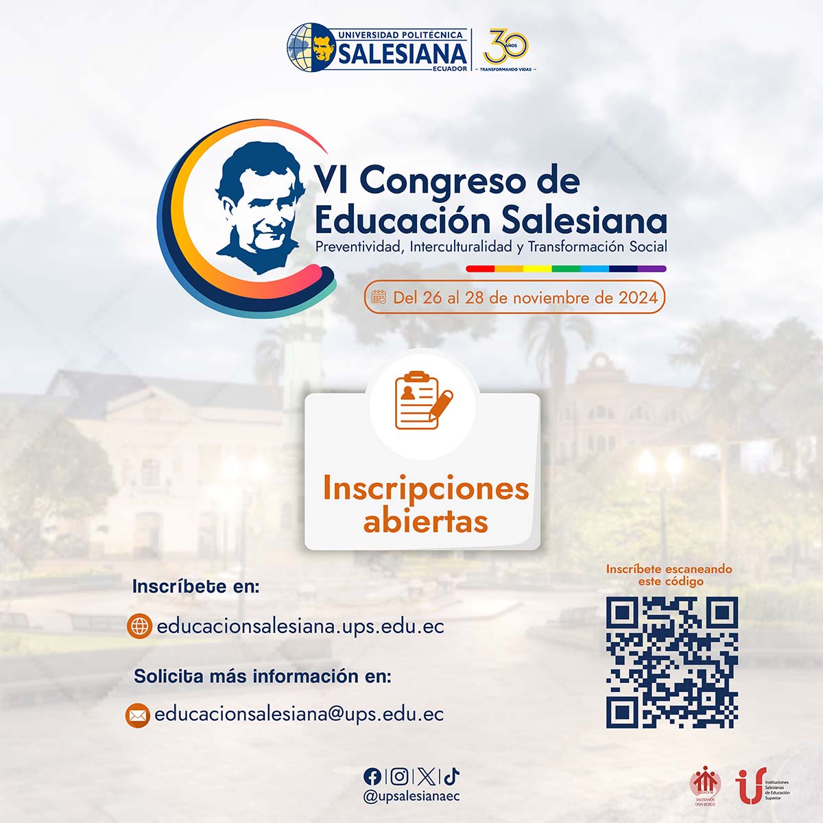 Afiche promocional del VI Congreso de Educación Salesiana