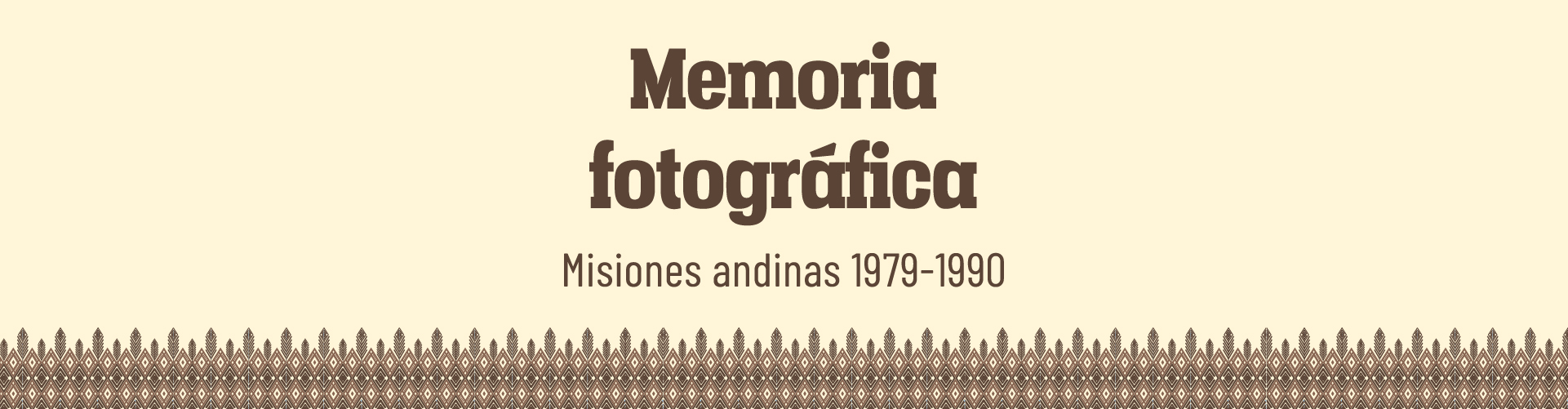 Portada del Libro Memoria fotografica. Misiones andinas 1979-1990