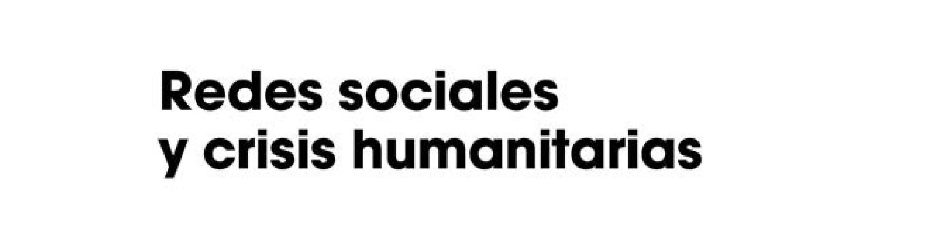 Portada del Libro Redes sociales y crisis humanitarias