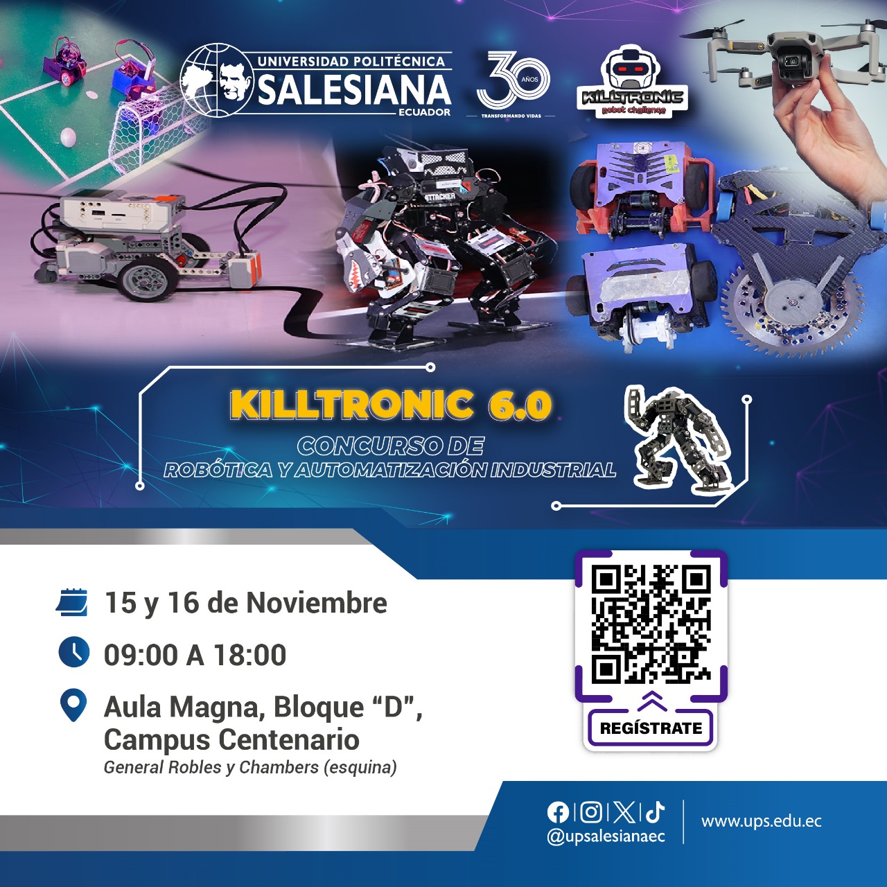 Afiche del Concurso de Robótica Killtronic 6.0