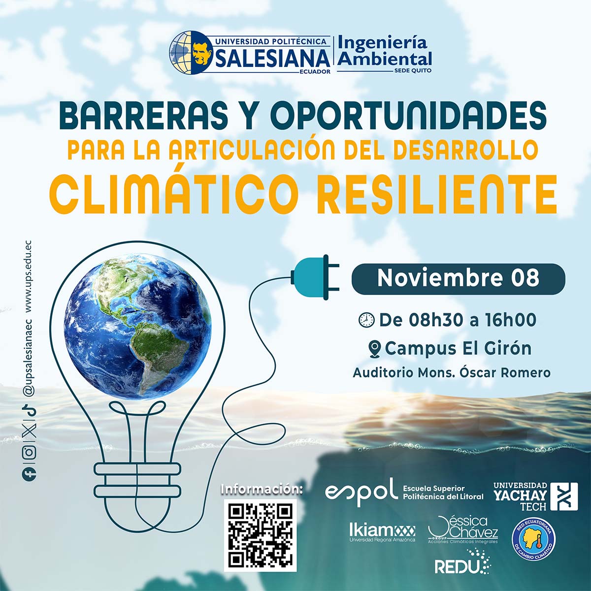 Afiche del Panel: Barreras y oportunidades para la articulación del desarrollo climático resiliente