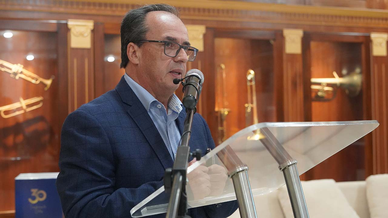 Luis Álvarez Rodas, durante su intervención