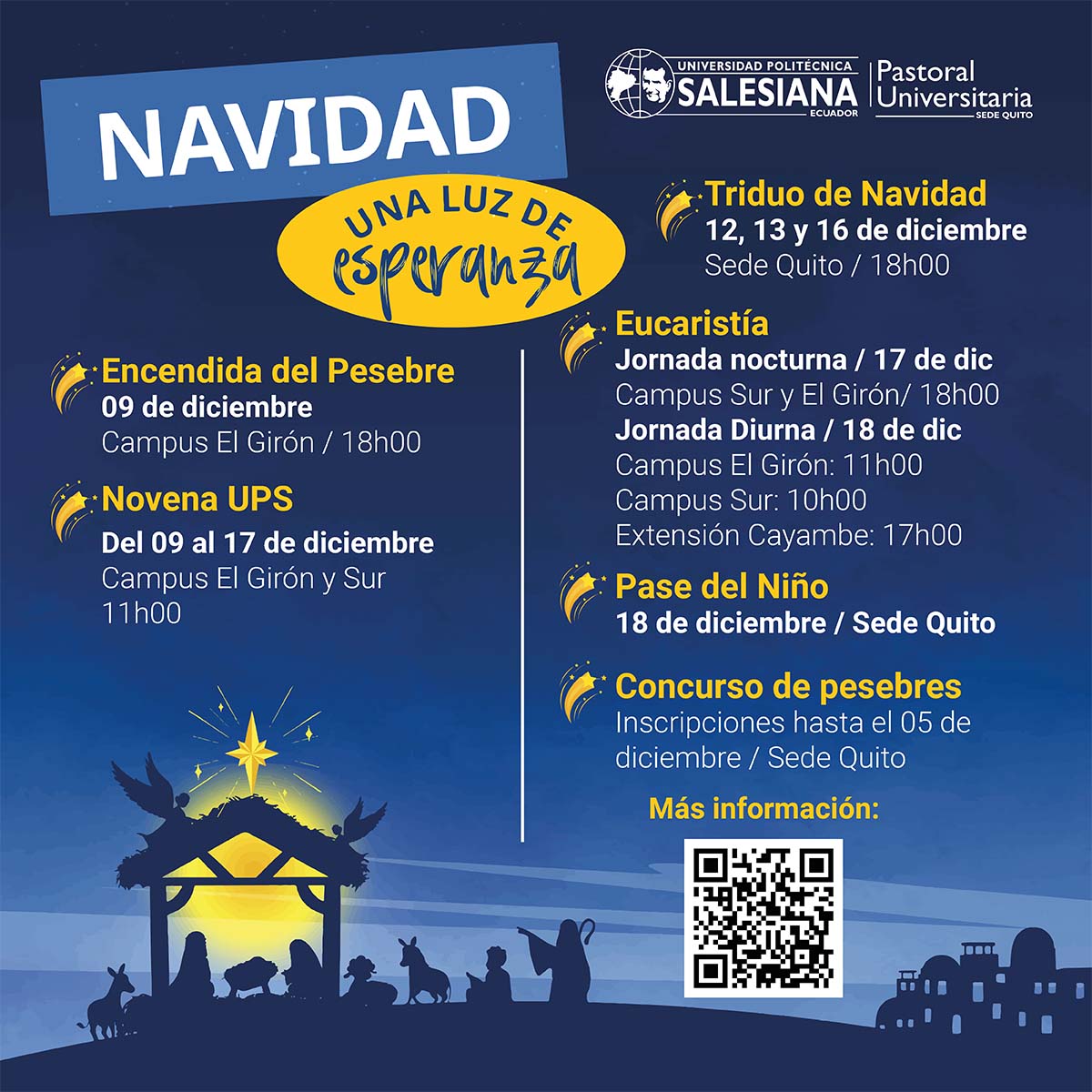 Afiche de Navidad, una luz de esperanza