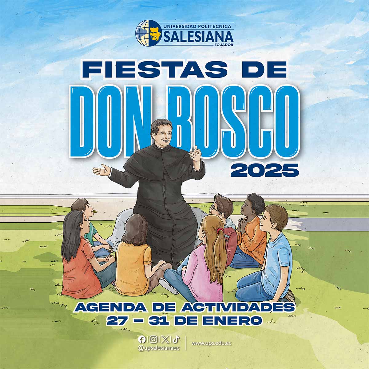 Afiche de las Festividades de San Juan Bosco - sede Cuenca