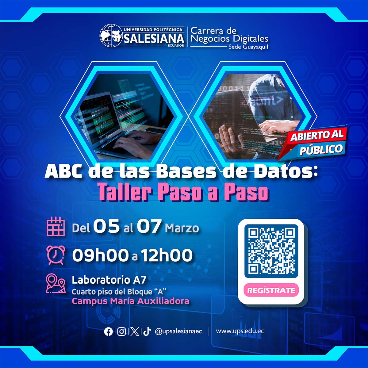 Afiche del ABC de las Bases de Datos: Taller Paso a Paso